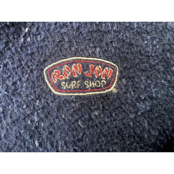 Ron Jon Surf Shop Pullover Men's XL Fleece Heavy Quarter Zip Blue Daytona Beach - Picture 2 of 7
